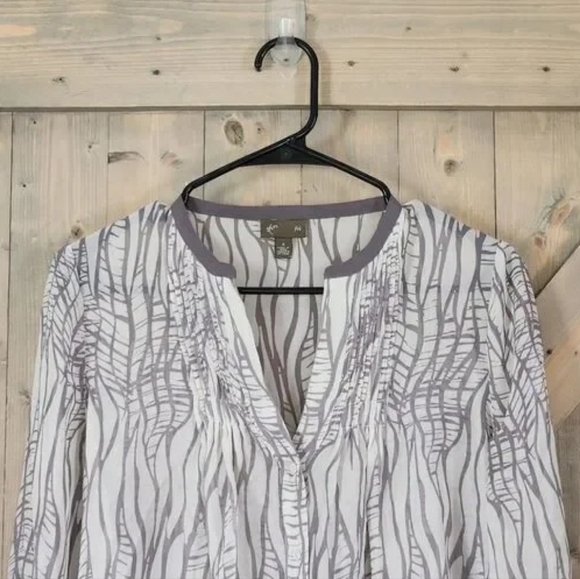 Anthropologie Fei Silk Sheer Blouse Size 4 Small - Picture 2 of 12
